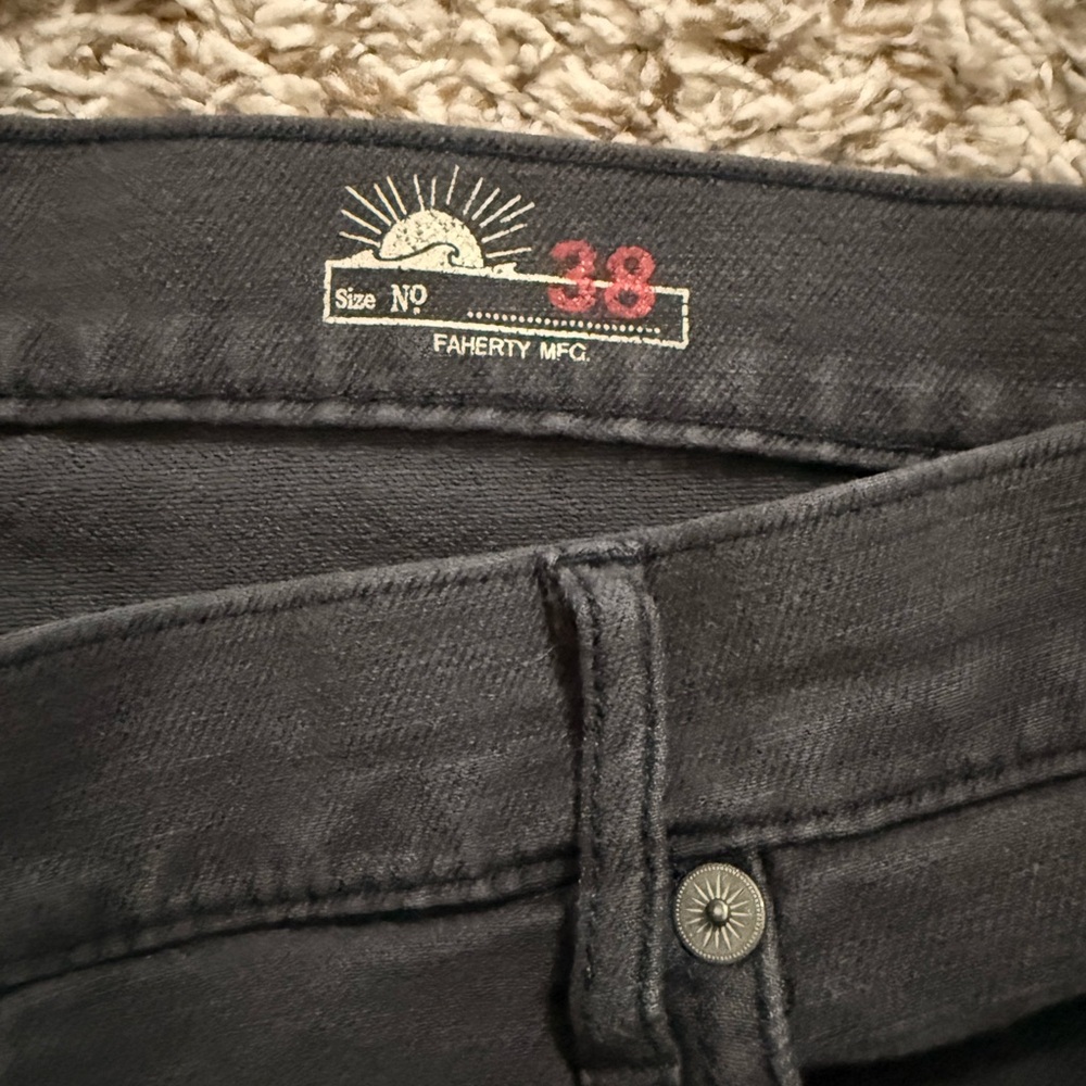 Faherty Men's Stretch Terry 5 Pocket Pants Slate Grey Size 38 - Picture 6 of 6